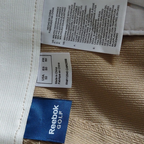 NWT Reebok Golf Size 50 Khaki PlayDry Comfort Waistband Shorts - Picture 14 of 16